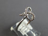 ESTATE .12CT DIAMOND 14K WHITE GOLD 3D CLASSIC LOVE KNOT INFINITY STAR LOVE RING