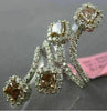 LARGE 3.0CT WHITE & CHOCOLATE FANCY DIAMOND 18KT WHITE GOLD 3D HALO SQUARE RING