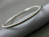 ESTATE .22CT DIAMOND 14K WHITE GOLD 3D PAVE ROPE DESIGN FLEXIBLE BANGLE BRACELET