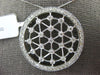 ESTATE LARGE 1.12CT DIAMOND 14KT WHITE GOLD CIRCULAR OPEN FILIGREE STAR PENDANT