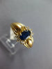 .28CT DIAMOND & AAA SAPPHIRE 14KT YELLOW GOLD 3D OVAL & ROUND ENGAGEMENT RING