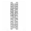 WIDE 3.19CT DIAMOND 18K WHITE GOLD 3D ROUND & BAGUETTE ETERNITY ANNIVERSARY RING