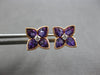 1.81CT DIAMOND & AAA AMETHYST 14K ROSE GOLD PEAR SHAPE & ROUND FILIGREE EARRINGS