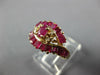 1.16CT DIAMOND & AAA RUBY 14KT WHITE GOLD MULTI SHAPE FLOWER INFINITY LOVE RING