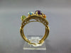 ESTATE 2.64CT DIAMOND & AAA MULTI GEM 14KT YELLOW GOLD 3D CIRCULAR FUN LOVE RING