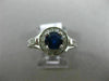 1.75CT DIAMOND & AAA ROUND SAPPHIRE 14K WHITE GOLD HALO FILIGREE ENGAGEMENT RING