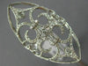 LARGE 1.33CT DIAMOND 14KT WHITE GOLD 3D OPEN FILIGREE FLOWER MARQUISE SHAPE RING
