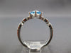 ESTATE .75CT DIAMOND & AAA BLUE TOPAZ 14K WHITE GOLD PRINCESS & ROUND CROWN RING