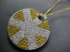 3.52CT DIAMOND & AAA YELLOW SAPPHIRE 18KT WHITE GOLD CIRCULAR STAR FUN PENDANT