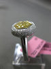 ESTATE WIDE .89CT DIAMOND 18KT WHITE & YELLOW GOLD CLUSTER FILIGREE CLASSIC RING