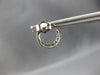ESTATE .25CT DIAMOND 14K WHITE GOLD 3D CLASSIC JOURNEY OPEN CIRCLE STUD EARRINGS