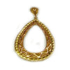LARGE 2.62CT MULTI COLOR DIAMOND 18KT YELLOW ROSE GOLD DOUBLE TEAR DROP PENDANT