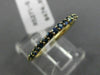 ESTATE .48CT AAA SAPPHIRE 14K YELLOW GOLD SEMI ETERNITY WEDDING ANNIVERSARY RING