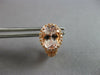 LARGE 3.45CT DIAMOND & AAA MORGANITE 14K ROSE GOLD OVAL CLIP ON HANGING EARRINGS