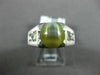 ESTATE LARGE 4.25CT DIAMOND & AAA CAT'S EYE PLATINUM 3D MATTE & SHINY MENS RING