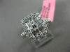 ESTATE LARGE 1.02CT ROUND & BAGUETTE DIAMOND 18KT WHITE GOLD 3D ENGAGEMENT RING