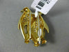 ANTIQUE LARGE .34CT DIAMOND & AAA RUBIES 18KT YELLOW GOLD 3D PENGUIN BROOCH PIN