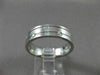 ESTATE WIDE 0.46CTW DIAMOND 14KT WHITE GOLD 2 ROW ETOLIE MENS RING UNIQUE #17315
