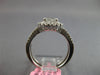 .95CT DIAMOND 18KT WHITE GOLD 3D HEART SHAPE & ROUND DOUBLE HALO ENGAGEMENT RING