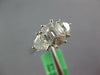1.28CT DIAMOND 18KT WHITE GOLD MOON CUT & BAGUETTE 3 STONE LOOK ENGAGEMENT RING