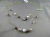 ANTIQUE 18KT PEARLS BLACK DIAMOND BY THE YARD NECKLACE
