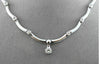 ESTATE WIDE 1.45CT SOLITAIRE DIAMOND BY THE YARD 14KT WHITE GOLD NECKLACE #5998