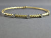 .18CT DIAMOND 14K 2 TONE GOLD 5 STONE FLEXIBLE WOVEN ETOILE CUFF BANGLE BRACELET