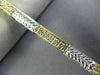 ANTIQUE 1.15CT DIAMOND 14KT WHITE & YELLOW GOLD 3D FILIGREE FUN BRACELET #22381