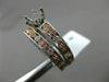 ESTATE 1.9CT DIAMOND 14KT WHITE & ROSE GOLD SEMI MOUNT ENGAGEMENT WEDDING RING