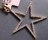 ESTATE LARGE .36CT DIAMOND 14KT ROSE GOLD 3D STAR LOVE FLOATING PENDANT