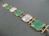 ESTATE WIDE & LONG 1.45CT DIAMOND & AVENTURINE 14KT ROSE GOLD 3D SQUARE BRACELET