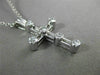 ESTATE LARGE .36CT DIAMOND 14KT WHITE GOLD CLASSIC ETOILE CROSS PENDANT #14131