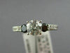 .25CT WHITE & BLACK DIAMONDS 14KT WHITE GOLD PAST PRESENT FUTURE ENGAGEMENT RING