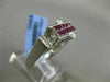 ESTATE 1.82CT DIAMOND & AAA RUBY 18KT WHITE GOLD 3D MULTI SHAPE PYRAMID RING