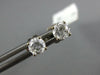 ESTATE .60CT DIAMOND 14KT WHITE GOLD 3D ROUND CLASSIC STUD EARRINGS #587