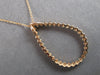 ESTATE LARGE 1.01CT DIAMOND 14KT ROSE GOLD OPEN TEAR DROP FUN FLOATING PENDANT