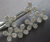LARGE 2.08CT DIAMOND 18KT WHITE GOLD FLOWER 4 LEAF CLOVER STUD HANGING EARRINGS