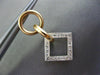 ESTATE .46CT DIAMOND 14KT WHITE & ROSE GOLD 3D CIRCLE & SQUARE HANGING EARRINGS