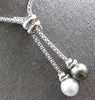 LARGE .33CT DIAMOND & AAA SOUTH SEA & TAHITIAN PEARL 18KT WHITE GOLD 3D NECKLACE