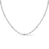 1.0CT DIAMOND 14KT WHITE GOLD ROUND CLASSIC BY THE YARD MULTI LINK LOVE NECKLACE