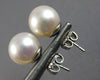 .23CT DIAMOND & AAA SOUTH SEA PEARL 14K WHITE GOLD 3D 8.5MM STUD EARRINGS #28290