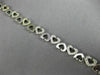 ANTIQUE 1.0CT DIAMOND 14KT WHITE GOLD 3D CLASSIC OPEN HEART LOVE BRACELET #17775