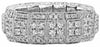 1.59CT DIAMOND 18K WHITE GOLD 3D ROUND FILIGREE SQUARE ETERNITY ANNIVERSARY RING