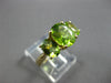 ESTATE 4.26CT AAA PERIDOT 14KT YELLOW GOLD CLASSIC 3 STONE OVAL FUN RING #27938