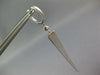 LARGE .70CT DIAMOND 14KT WHITE GOLD ELONGATED PAVE TRIANGULAR HANGING EARRINGS