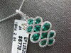 LARGE 2.12CT DIAMOND & AAA EMERALD 18KT WHITE GOLD OVAL INFINITY JOURNEY PENDANT