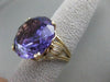 ANTIQUE LARGE 23CT AAA AMETHYST 14KT YELLOW GOLD FILIGREE SOLITAIRE RING #21473
