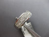 WIDE 1.0CT DIAMOND 18KT WHITE GOLD 3D 3 ROW PRINCESS WEDDING ANNIVERSARY RING