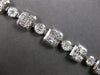 LARGE 6.92CT DIAMOND 18K WHITE GOLD 3D ROUND BAGUETTE & MARQUISE TENNIS BRACELET