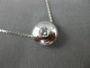ESTATE .15CT ROUND CUT DIAMOND 14KT WHITE GOLD 3D ROUND SOLITAIRE PENDANT#19649